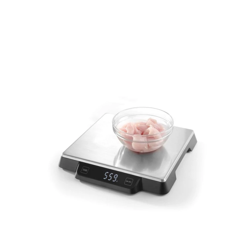 Cântar profesional de bucătărie Hendi 15 kg ±1 g din inox – Precizie ridicată pentru HoReCa - Imagine 3
