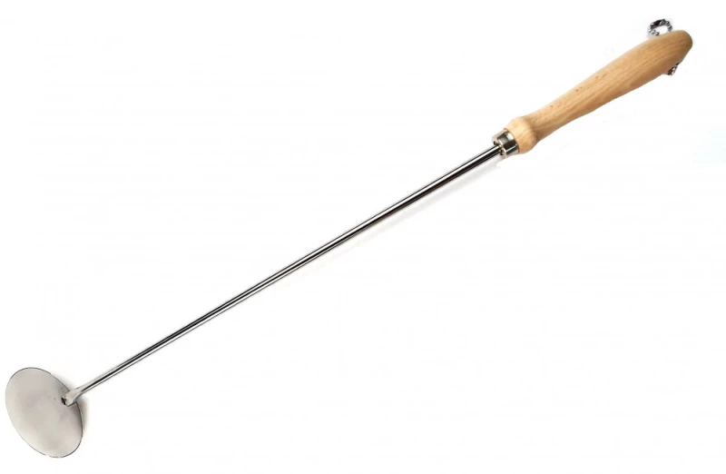 Paletă profesională pentru paella Garcima – inox, mâner din lemn, 100 cm - Imagine 2