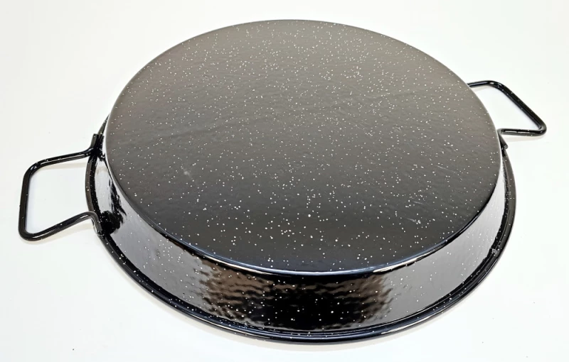Tigaie Paella MultiGusto Garcima 50 cm cu 2 compartimente din otel emailat pentru paella si gatit profesional HoReCa - Imagine 3