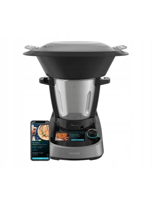 Robot de bucatarie multifunctional Cecotec cu touchscreen, 2 vase si accesorii - Imagine 3