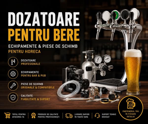 Dozatoare și echipamente noi pentru bere, vin și răcoritoare – Soluții complete pentru HoReCa și Retail