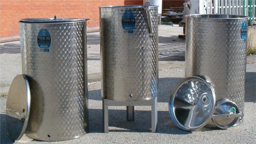 Cisterne inox alimentar pentru vin si bauturi, cu capac flotant – Toscana Inox Italia – 100L pana la 1000L - Imagine 4