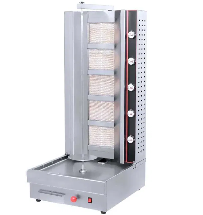 Rotisor Kebab Shaorma Profesional cu 4 Arzatoare pe Gaz GPL – Nou - Imagine 5