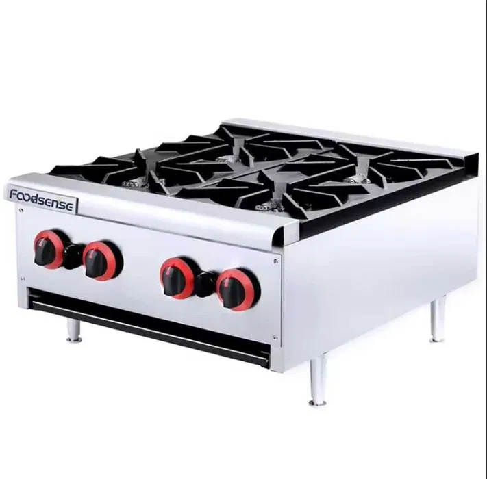 Aragaz Profesional GPL 4 Ochiuri de Banc Inox – Nou, HoReCa - Imagine 4