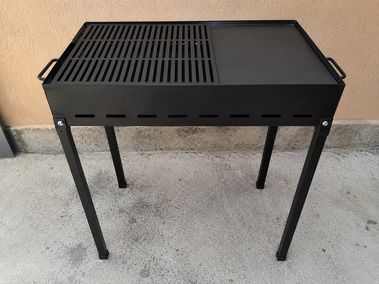 Gratar profesional grill 60x40 cm cu plita – nou, demontabil, Bucuresti