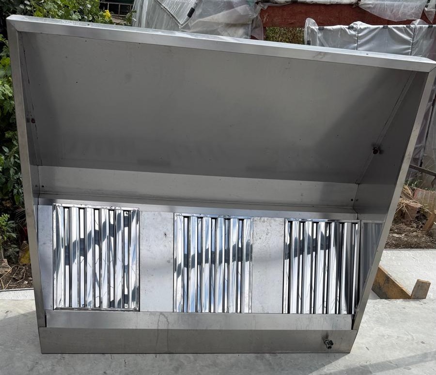 Hotă profesională inox 160×140 cm – 3 filtre labirint - Imagine 2