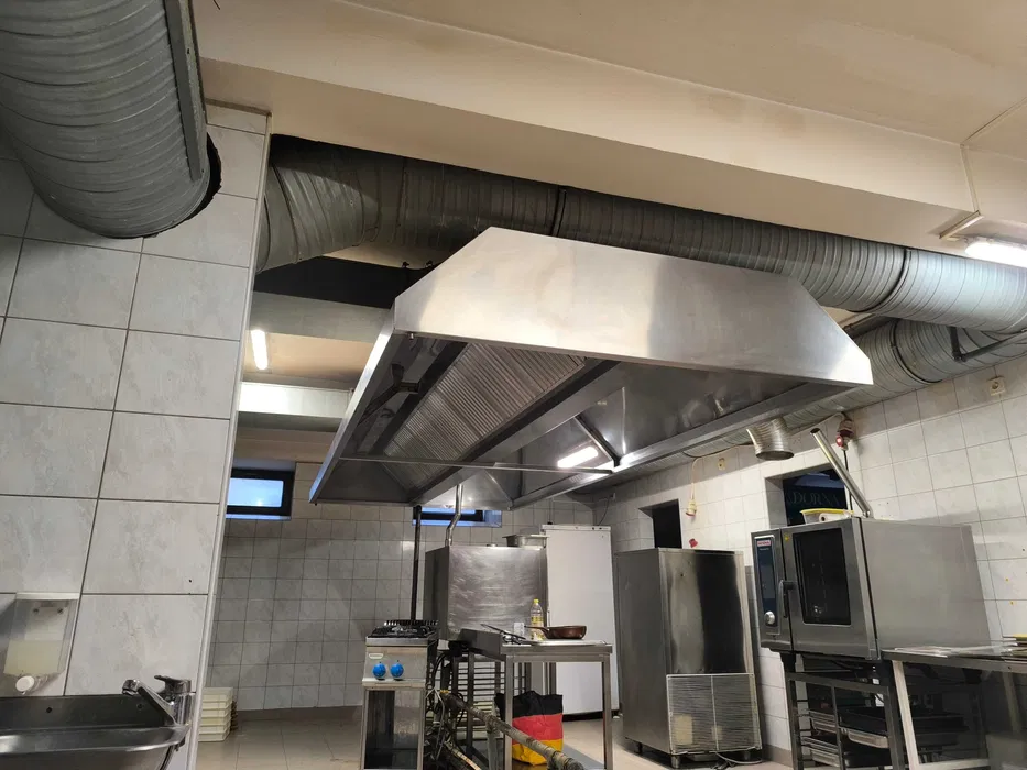 Hota profesionala inox 4000x1800x400 mm – plafon – filtre grasime – HoReCa - Imagine 4