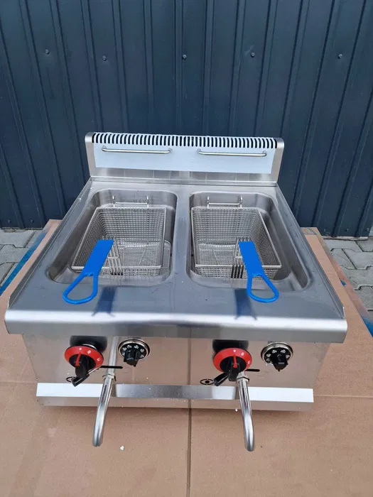 Friteuza profesionala dubla 2x15L pe gaz GPL – Inox – HoReCa - Imagine 3
