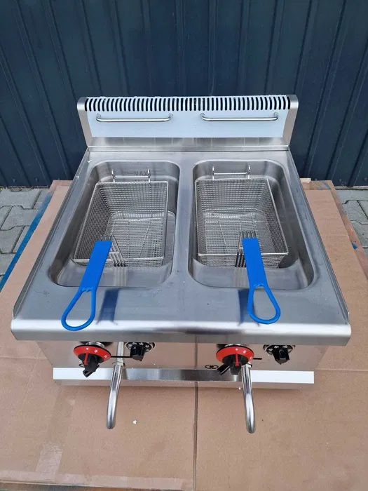 Friteuza profesionala dubla 2x15L pe gaz GPL – Inox – HoReCa - Imagine 4