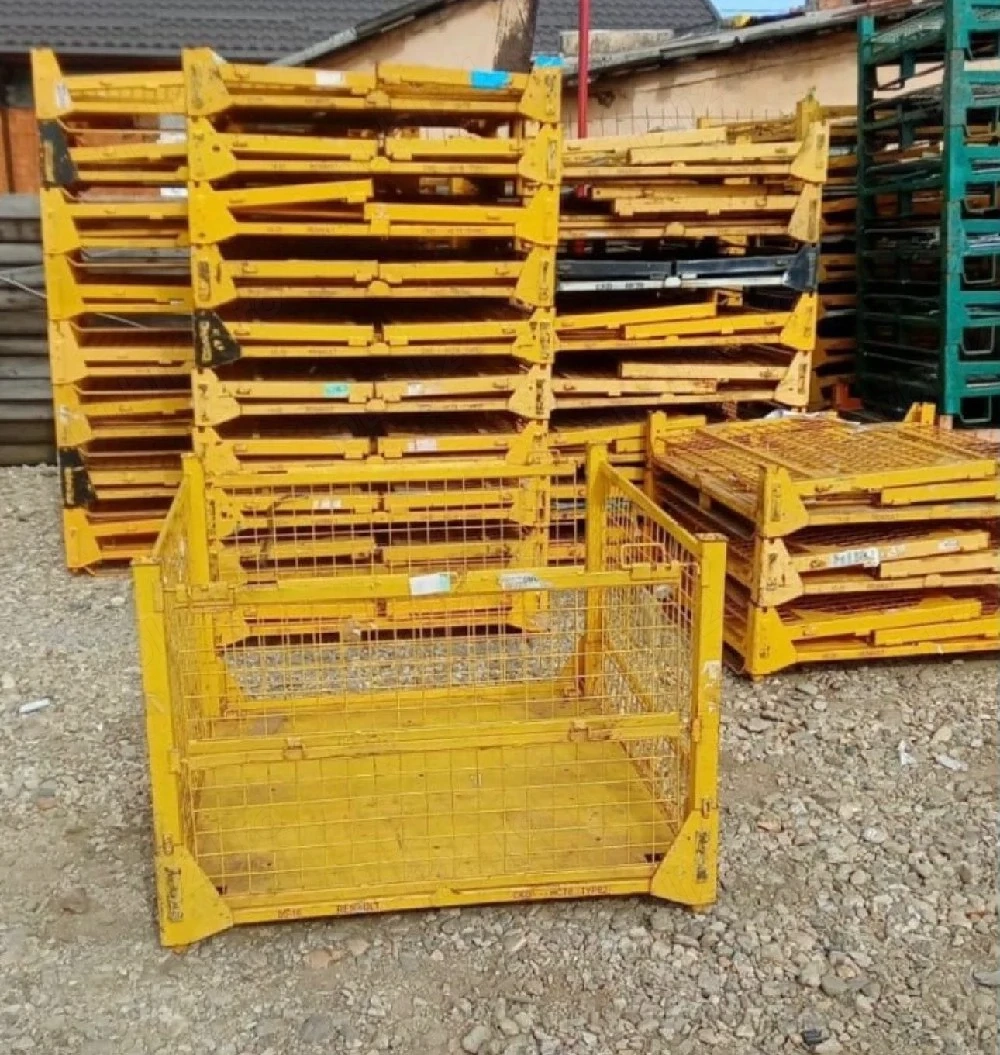 Box paleti metalici 120x80x90 cm – stoc 1000 bucati – depozitare industriala / HoReCa