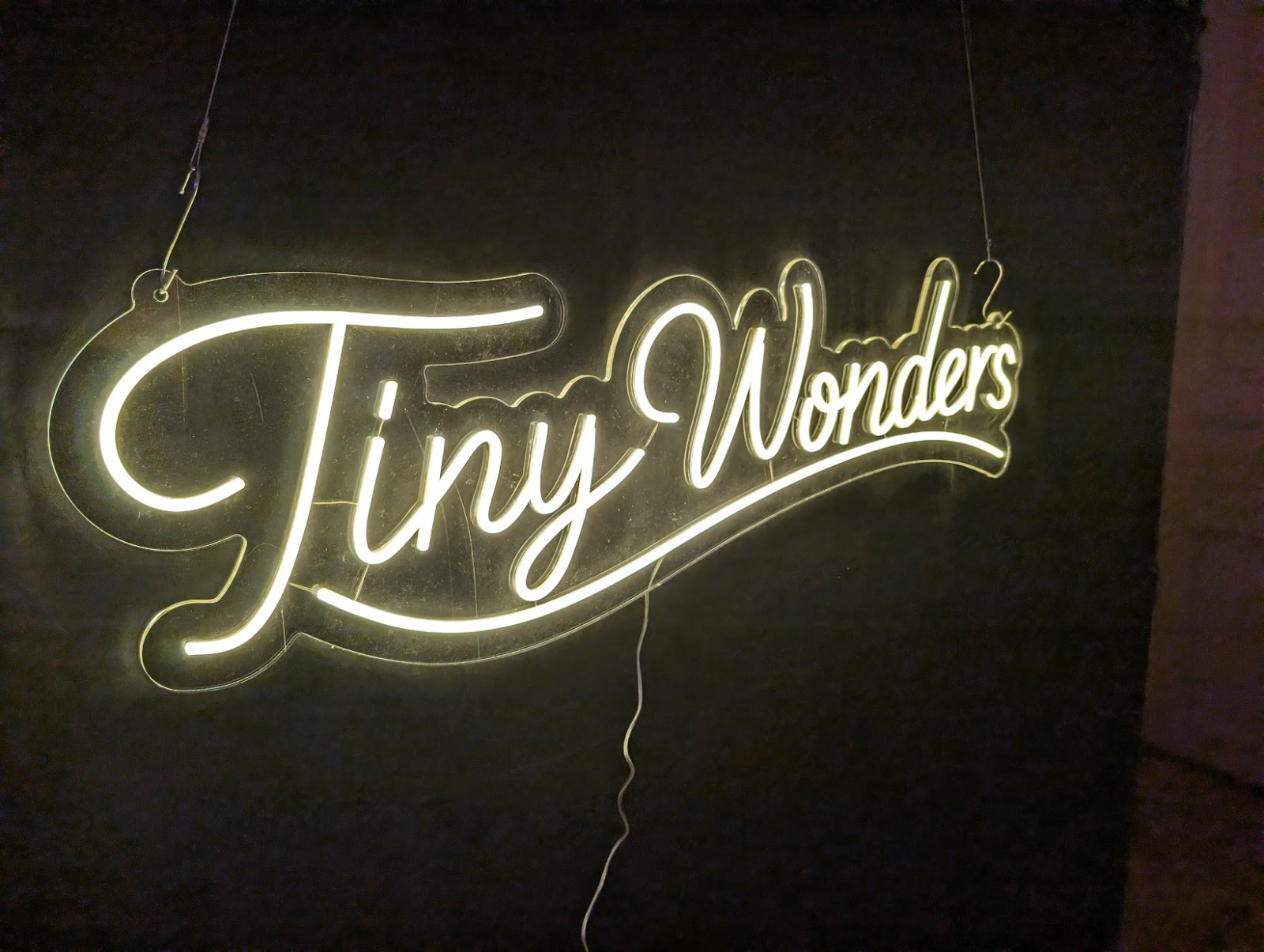 Reclama luminoasa LED Neon Tiny Wonders – decor cafenea, bar, restaurant HoReCa
