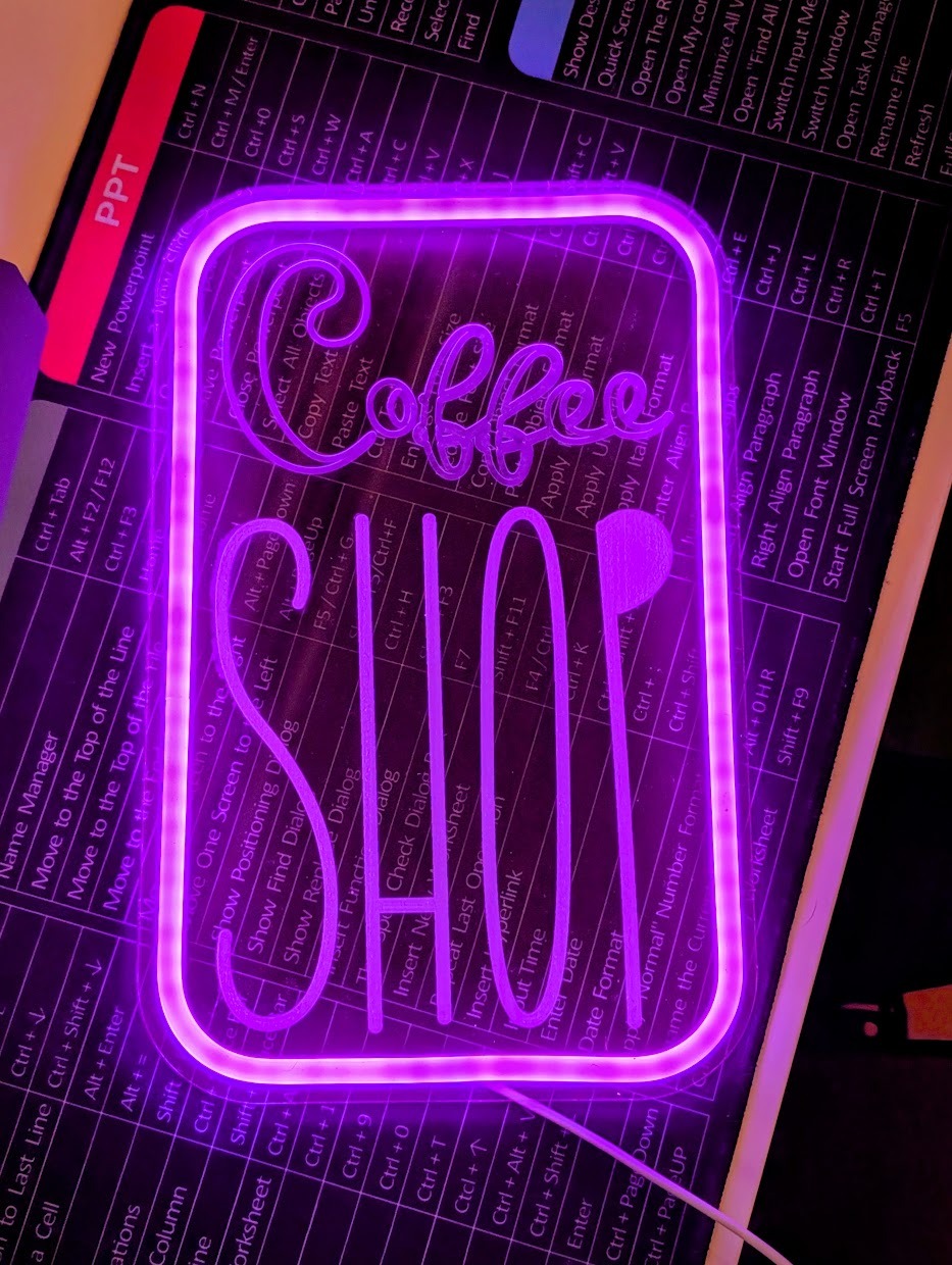 Reclama luminoasa LED Neon Coffee – Ceasca Cafea pentru Cafenea, Bar, HoReCa