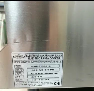 Fierbator paste profesional Empero 10.5 kW, 400V – echipament HoReCa inox
