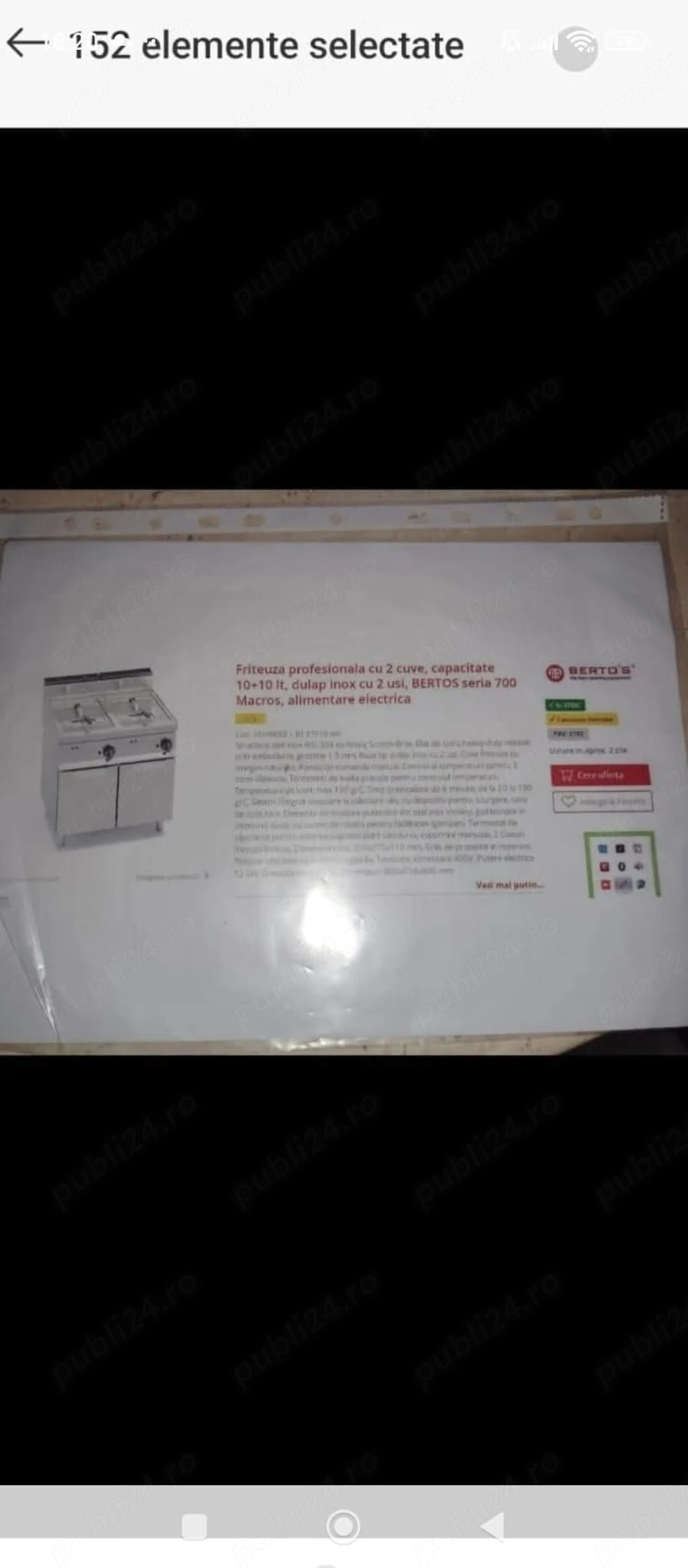 Friteuză Profesională Dublă BERTOS E7F10-8M – 2 Cuve, Seria 700