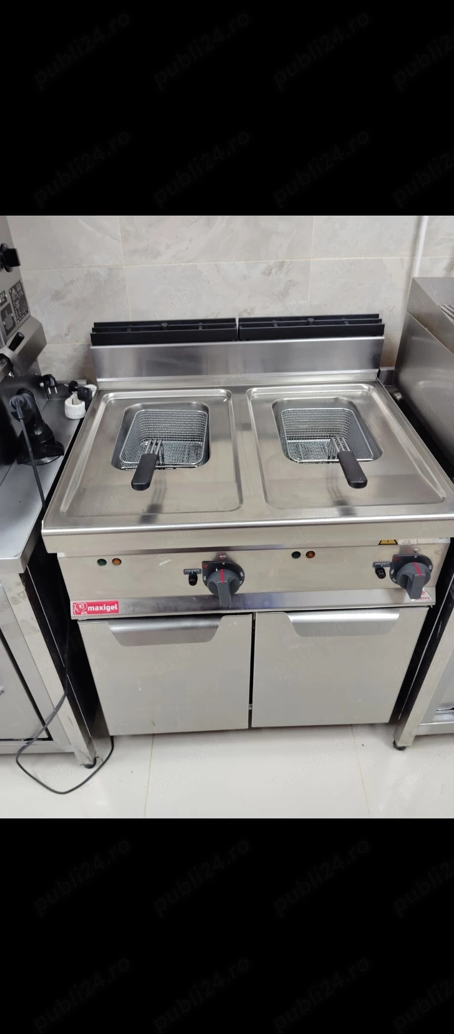 Friteuză Profesională Dublă BERTOS E7F10-8M – 2 Cuve, Seria 700 - Imagine 2