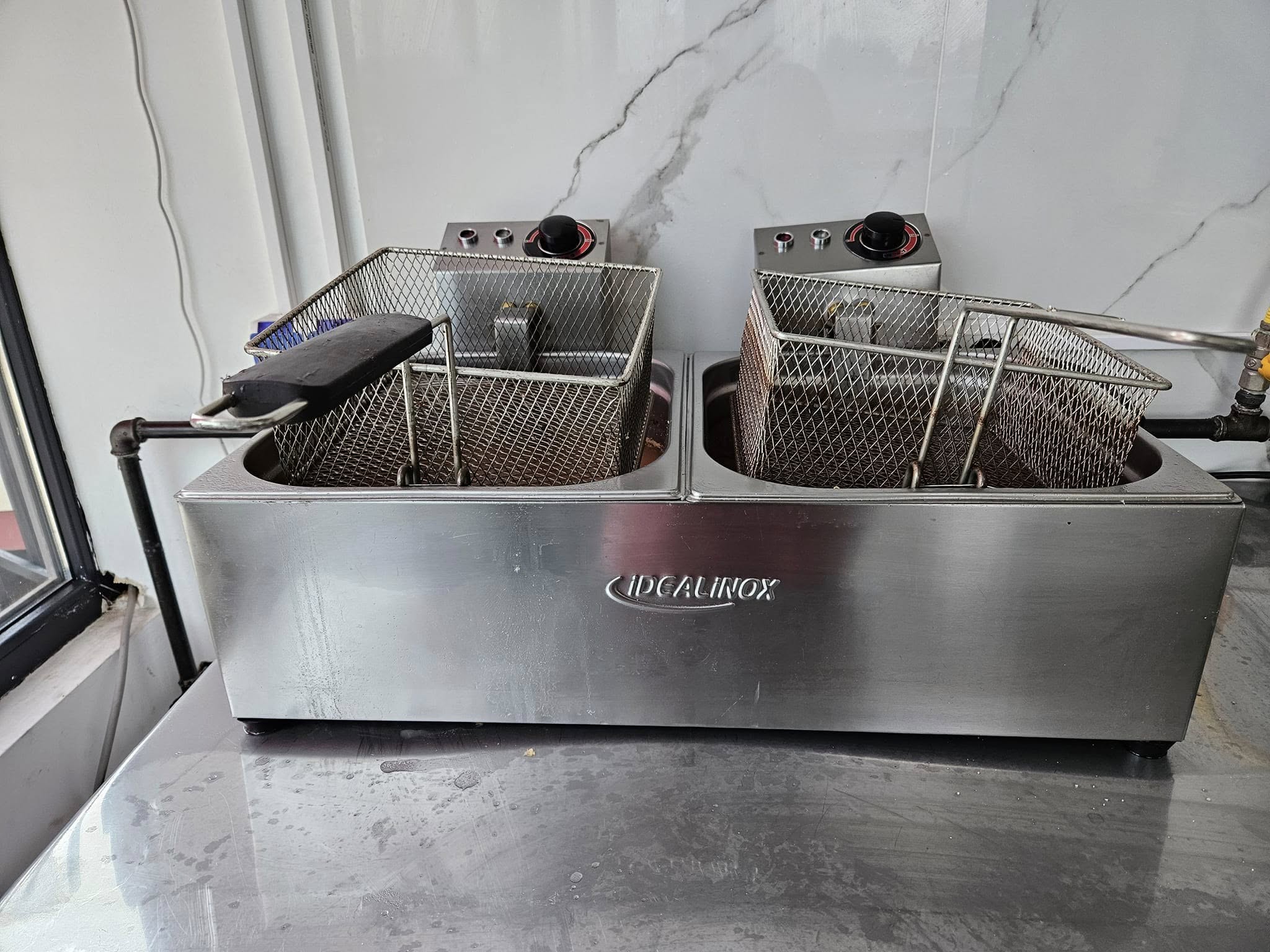Friteuza electrica profesionala dubla 2x8 litri IDEALINOX pentru HoReCa