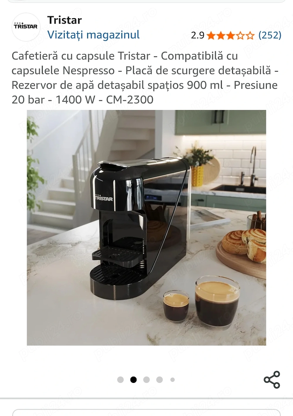 Espressor cafea cu capsule Nespresso, nou, pentru birou, pensiune si HoReCa - Imagine 5