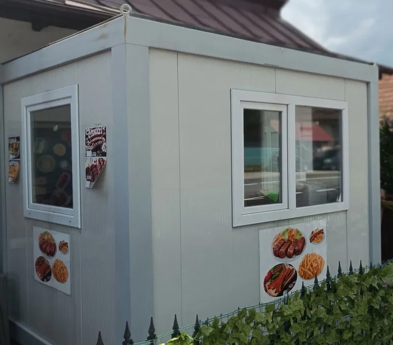 Container modular HoReCa 3 x 2,4 m, nou, cu chiuveta si panou electric - Imagine 2