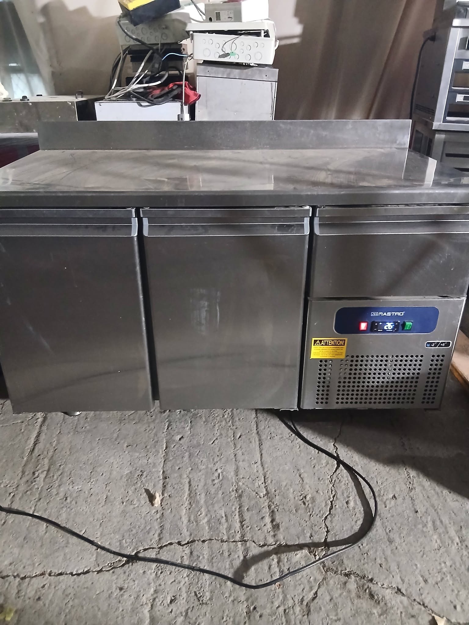 Masa rece frigorifica profesionala inox 140 cm – 2 usi + sertar frigorific HoReCa - Imagine 3