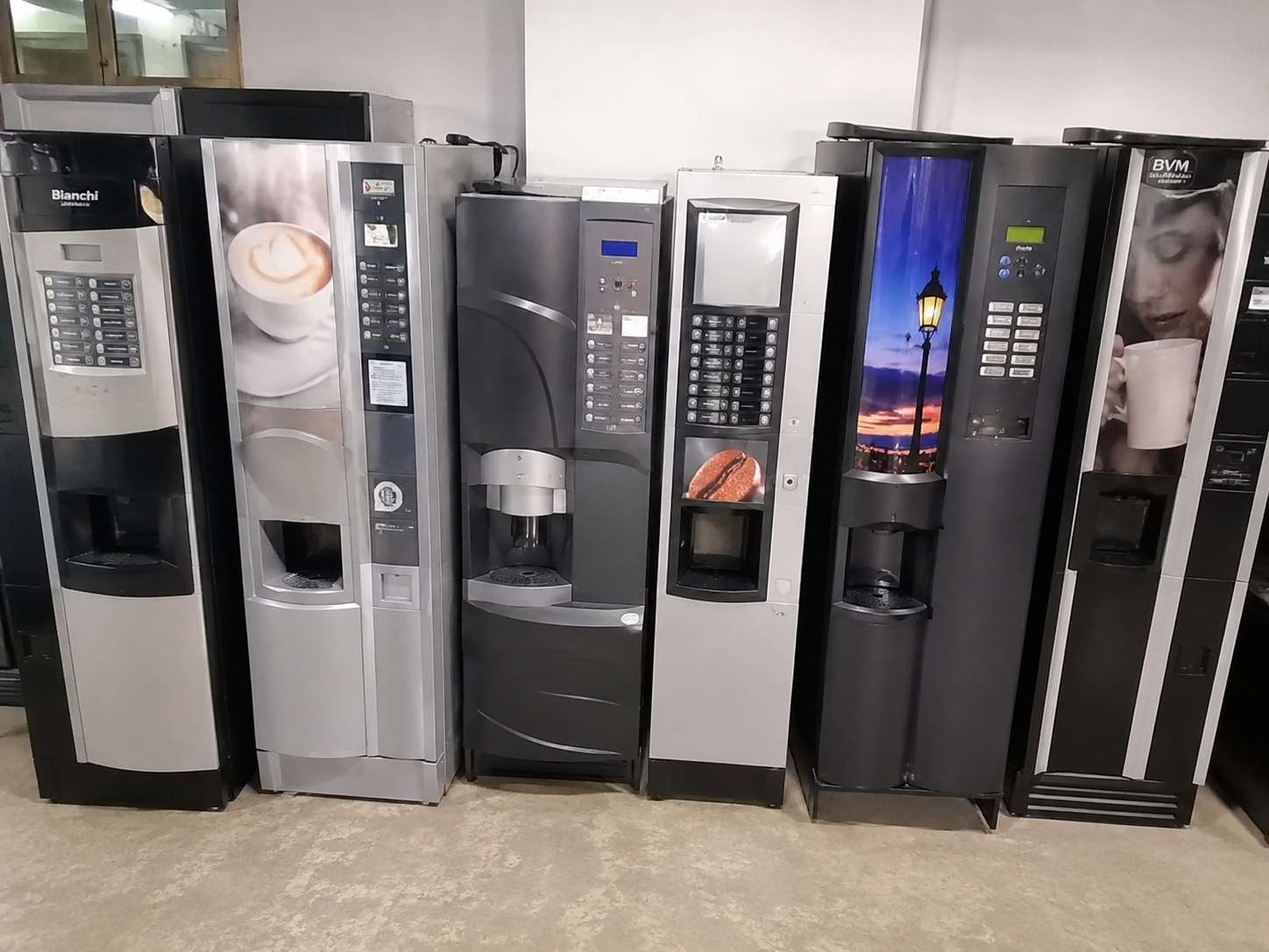Automate vending cafea Bianchi Necta WMF Saeco BVM – aparate profesionale second hand