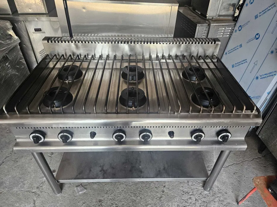 Aragaz profesional 6 arzatoare pe gaz – Masina de gatit HoReCa SH