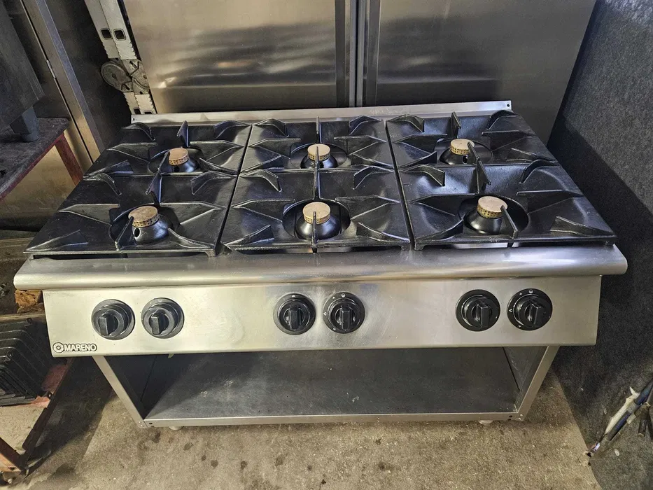 Aragaz profesional MARENO 6 arzatoare pe gaz – Masina de gatit HoReCa SH