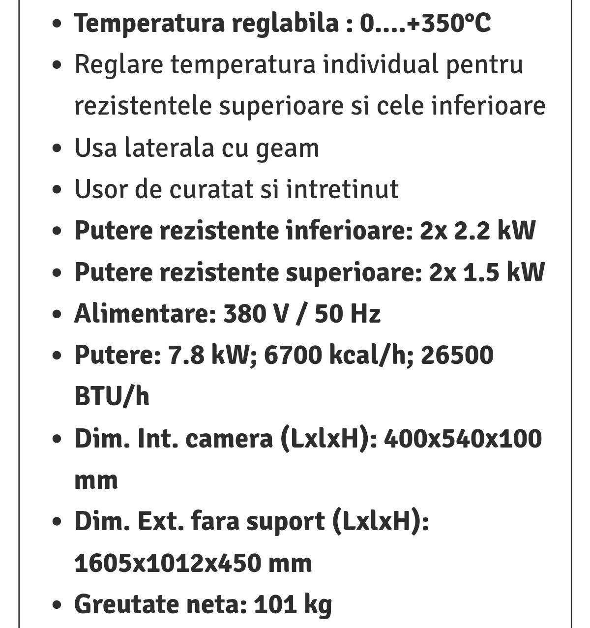 Cuptor profesional trifazic pe banda digital cu suport - HoReCa - Imagine 2