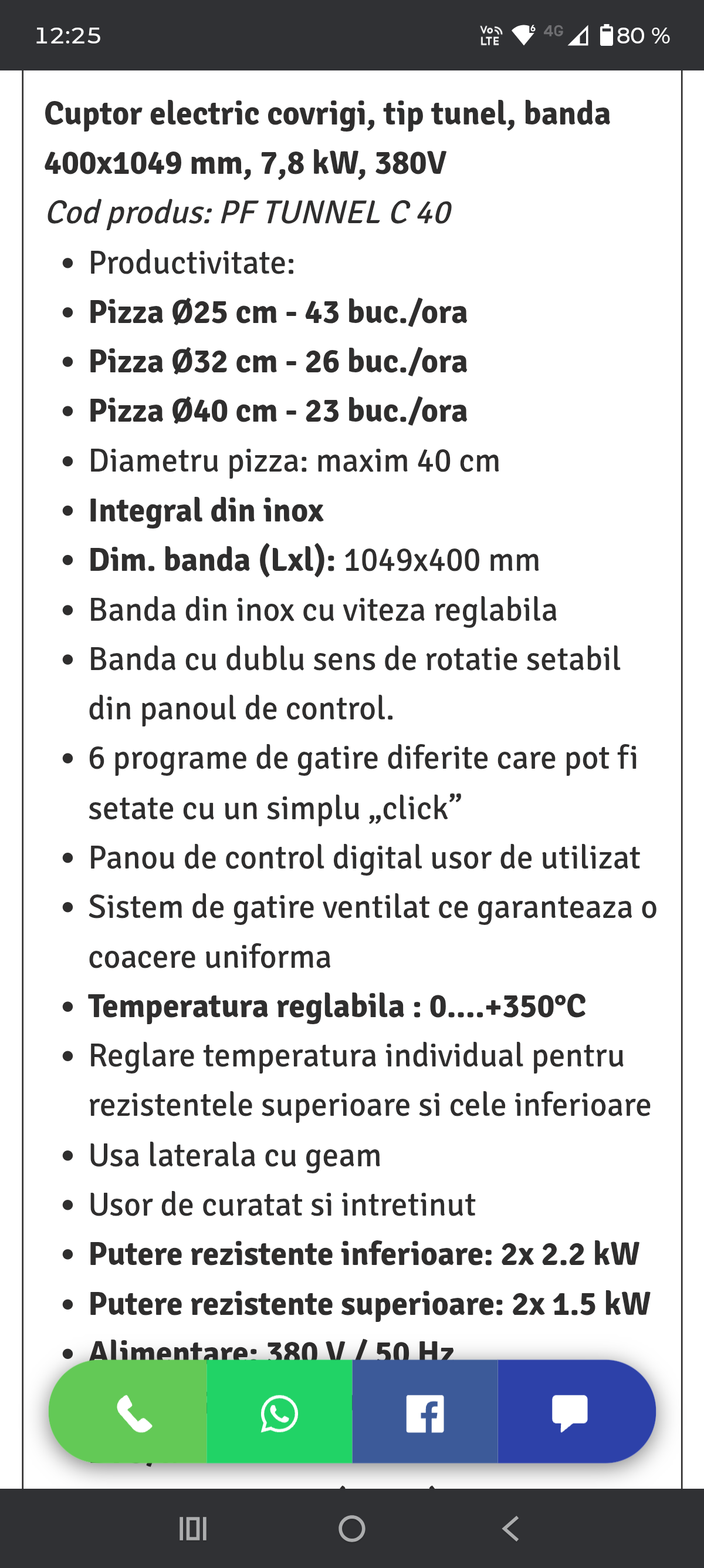 Cuptor profesional trifazic pe banda digital cu suport - HoReCa - Imagine 3