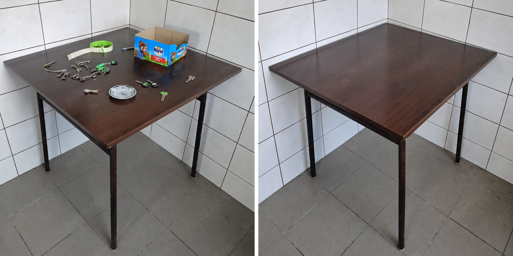 Mese HoReCa cu Picioare Metalice si Blat PAL – Restaurant, Fast Food, Terasa