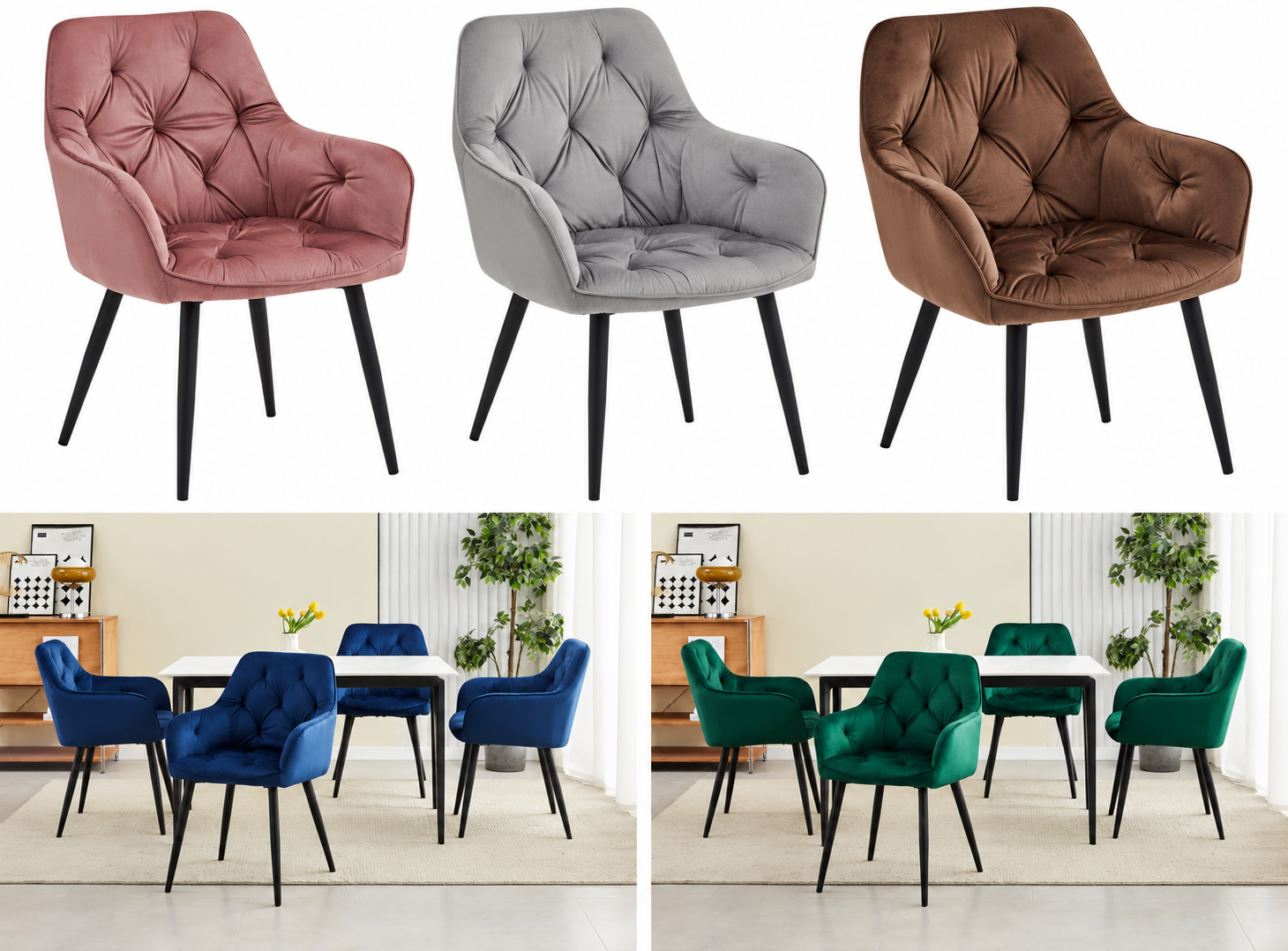 Scaune HoReCa din Catifea – Restaurant, Cafenea, Pizzerie – Picioare Metalice