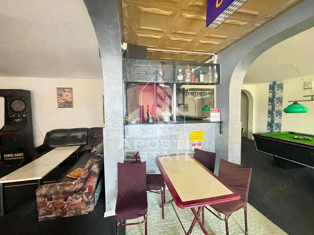 Afacere HoReCa de Vanzare Arad Parneava – Bar Utilat, Terase si Spatii Comerciale