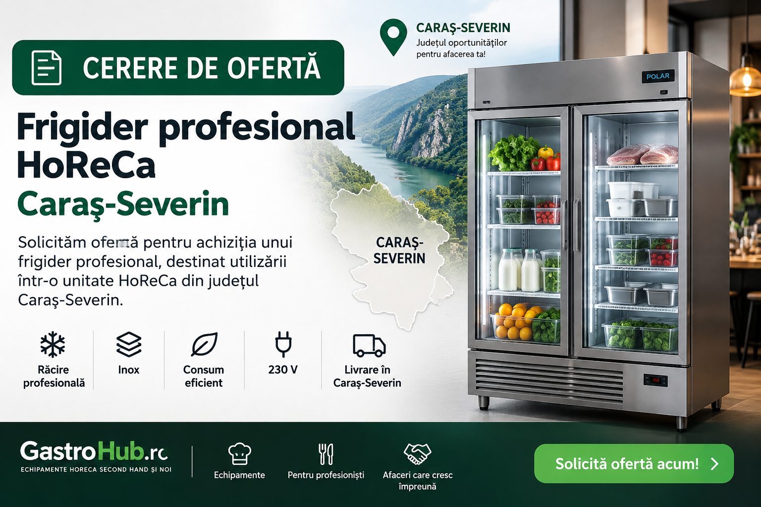 Cerere de ofertă – Frigider profesional HoReCa în Caraș-Severin