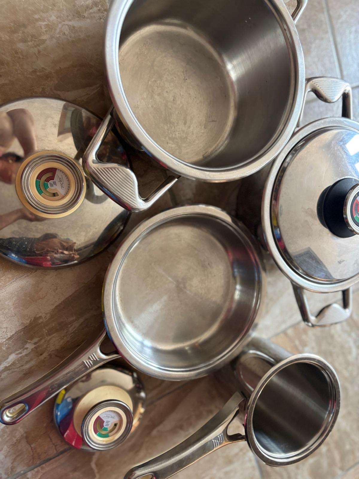 Set 4 cratite profesionale Zepter din inox cu capace termice – HoReCa, restaurant, bucatarie profesionala - Imagine 4
