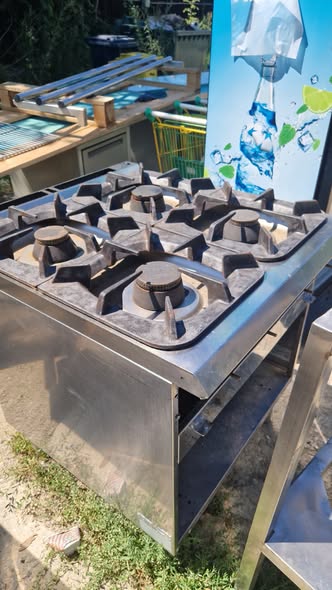 Aragaz profesional pe gaz MBM 6 focuri, 36 kW – masina de gatit HoReCa - Imagine 2