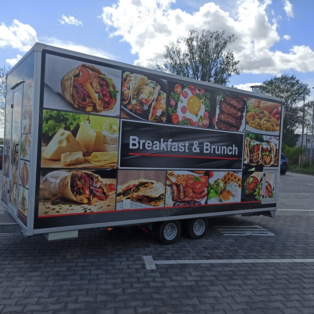 Rulota comerciala fast food complet echipata 2020 – food truck, grill, friteuza, vitrina frigorifica - Imagine 3