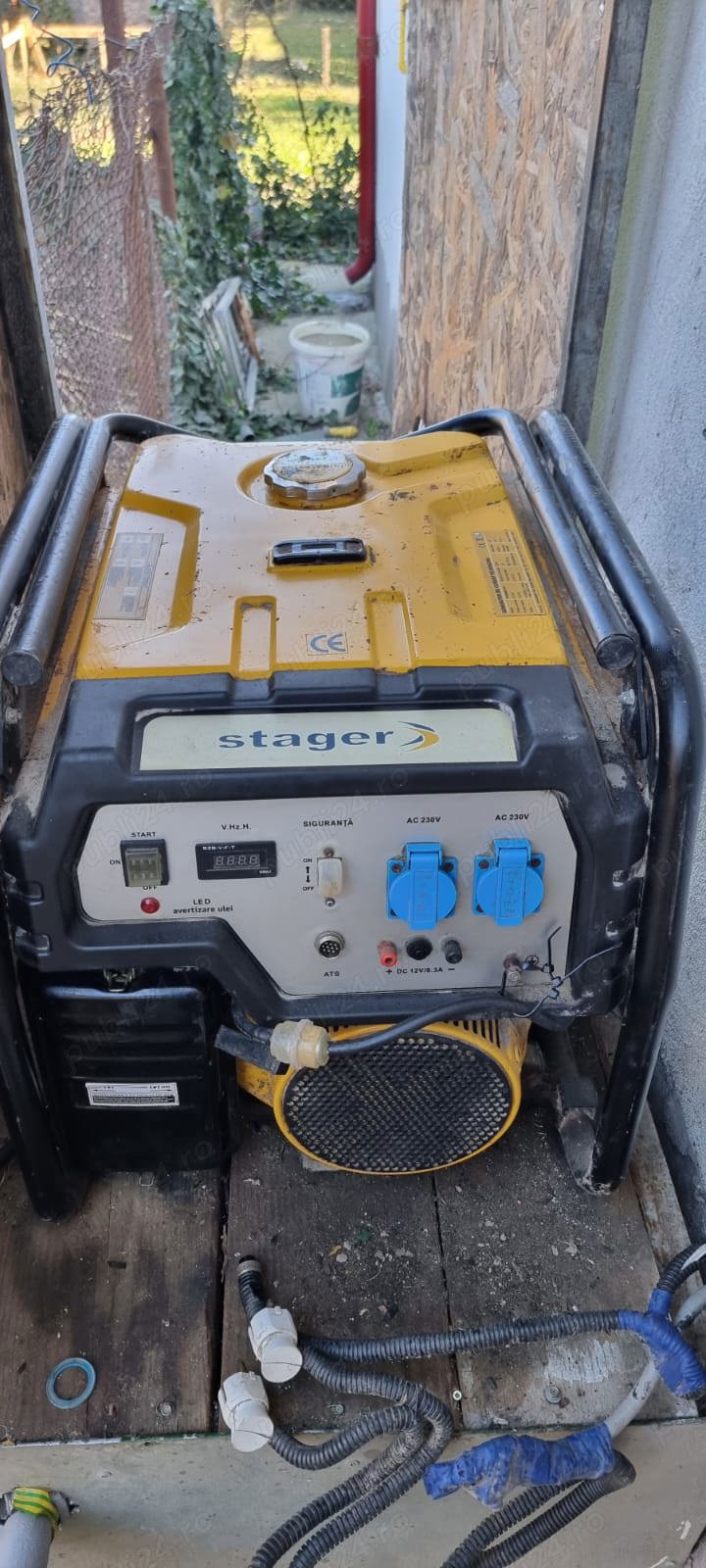 Generator curent Stager 8.5 kW monofazat – 19 CP benzina, pornire electrica, AVR - Imagine 2