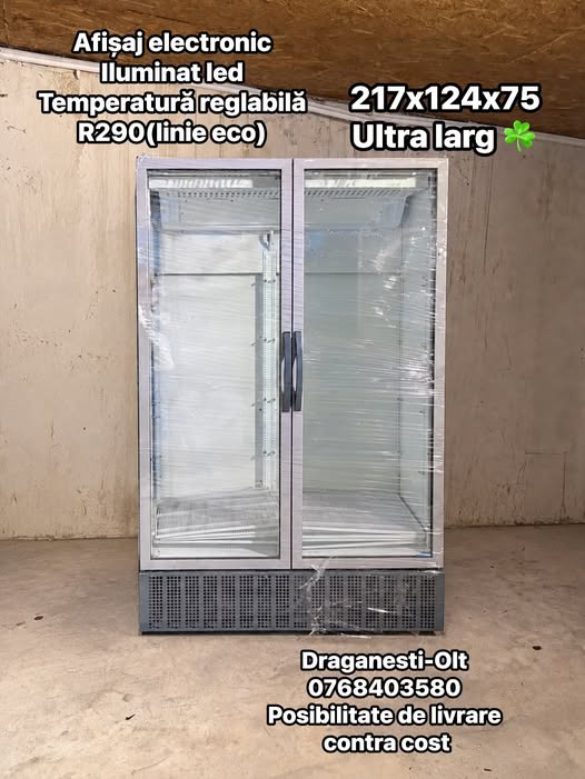 Vitrina frigorifica profesionala 2 usi SH 217x124x75 cm – R290, LED