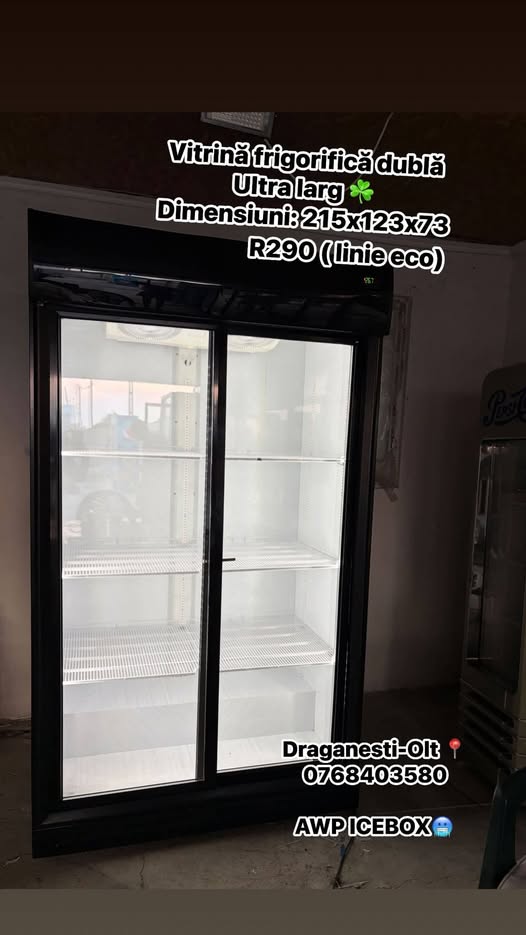Vitrina frigorifica dubla AWP Icebox SH cu garantie 215x123x73 cm – R290