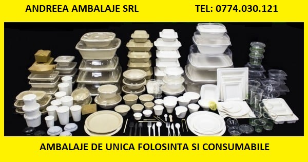 AMBALAJE DE UNICA FOLOSINTA PENTRU HORECA – Caserole, Pahare, Tacamuri, Cutii si Consumabile Profesionale