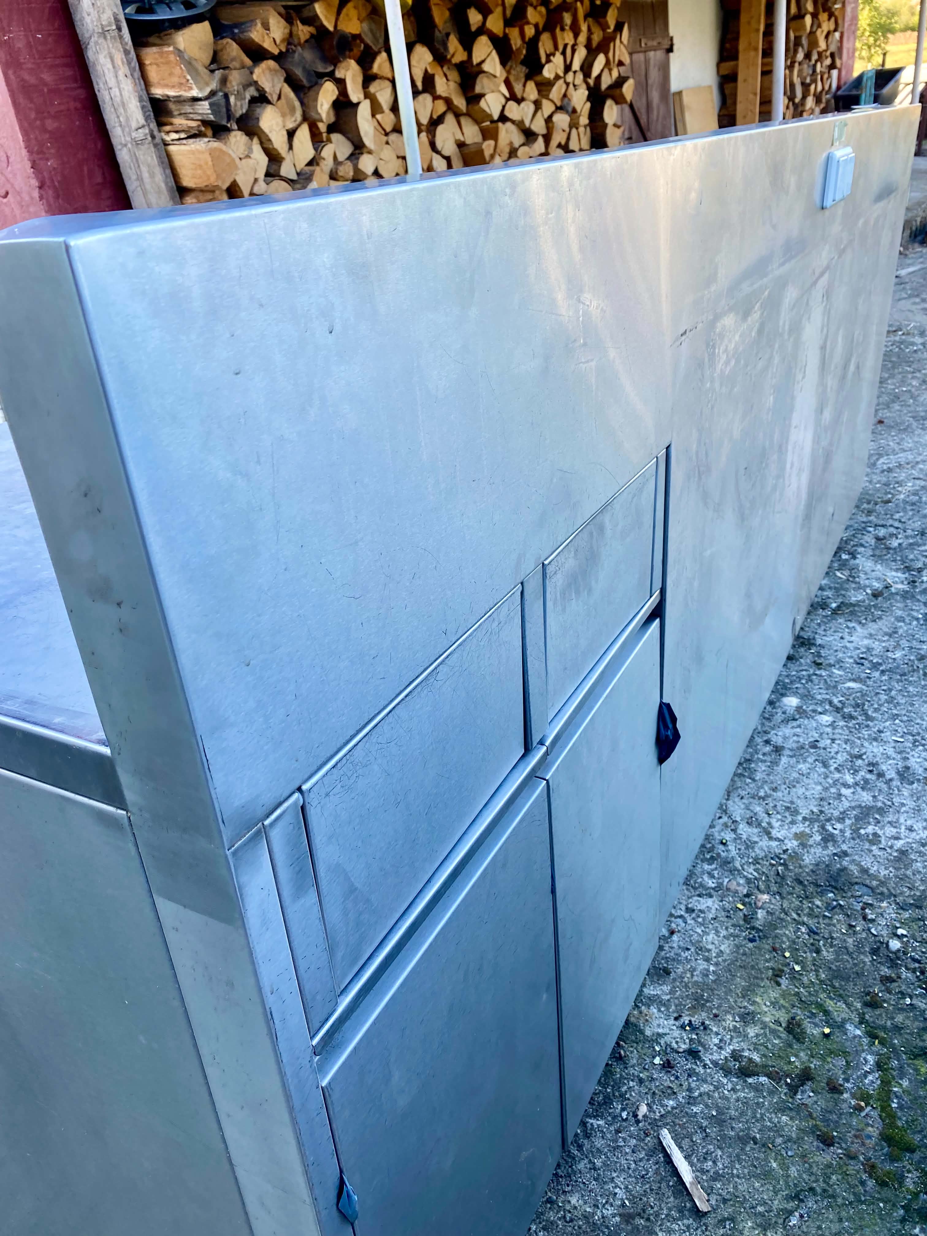 Vand Bancuri de lucru profesionale din inox masiv + panou cu prize – echipamente HoReCa pentru bucatarie profesionala - Imagine 4