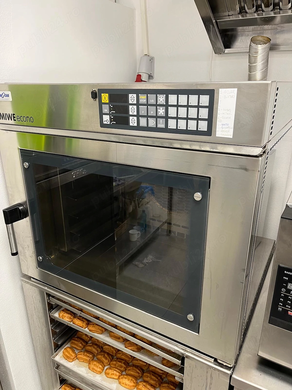 Cuptor profesional MIWE Econo 6 tavi 600x400 - electric 380V cu abur - Imagine 3