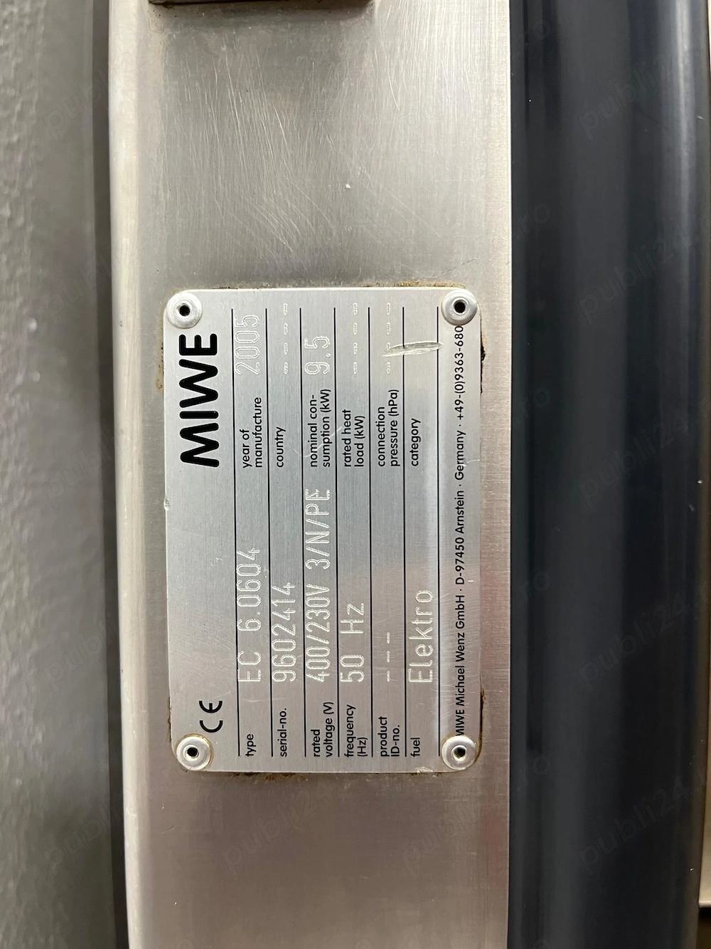Cuptor profesional MIWE Econo 6 tavi 600x400 - electric 380V cu abur - Imagine 4