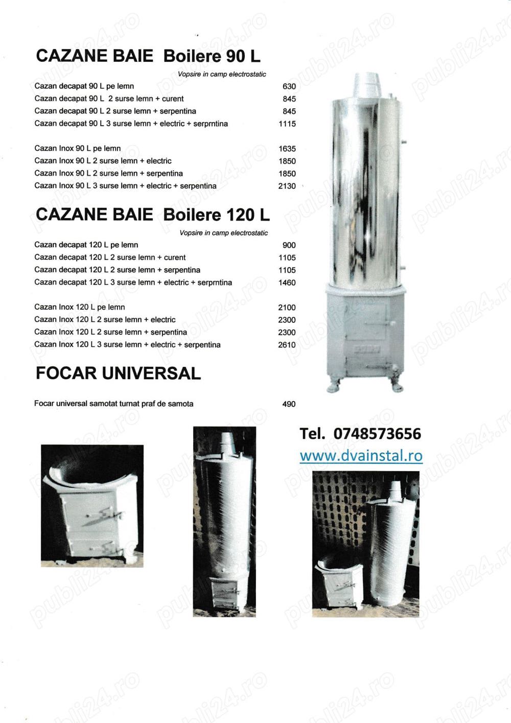 Boiler pe lemne 90L si 120L, cuptor paine si pizza, sobe pe lemne - Oradea - Imagine 2