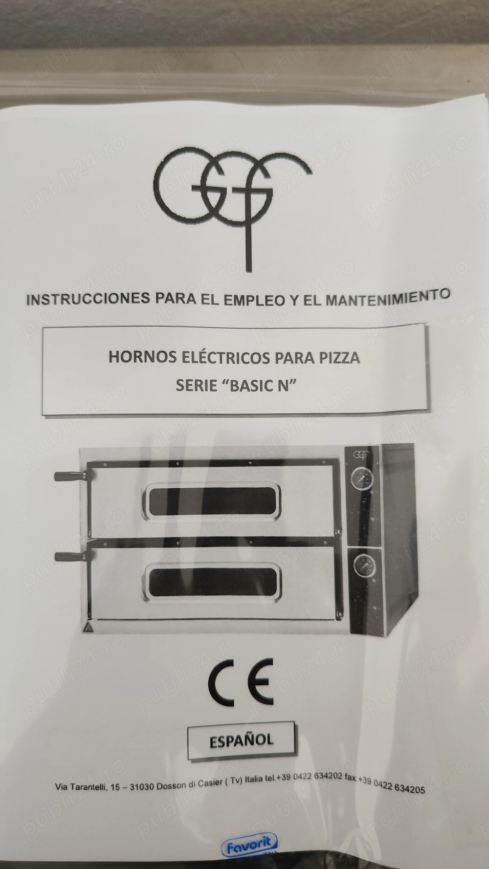 Cuptor pizza profesional Italia, nou, monofazic 230V - Resita, Caras-Severin - Imagine 2