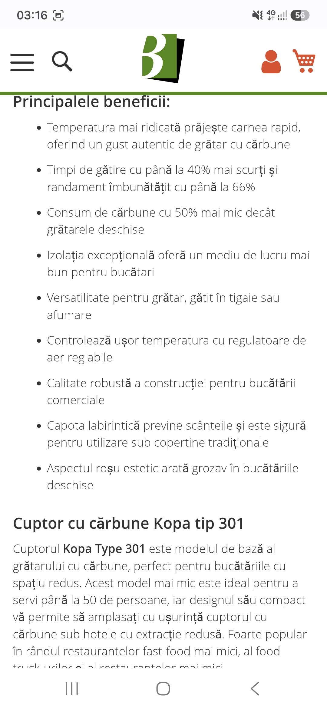 Cuptor profesional cu carbune KOPA 301 Rosu pentru restaurante, steakhouse si bucatarii HoReCa - Imagine 3
