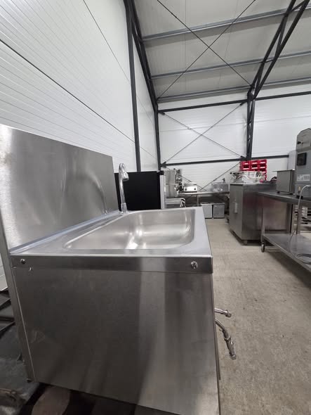 Chiuveta profesionala inox cu actionare la picior, lavoar pentru bucatarie restaurant si HoReCa, 46x38x51 cm - Imagine 4