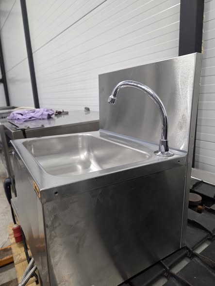 Chiuveta profesionala inox cu actionare la picior, lavoar pentru bucatarie restaurant si HoReCa, 46x38x51 cm - Imagine 5