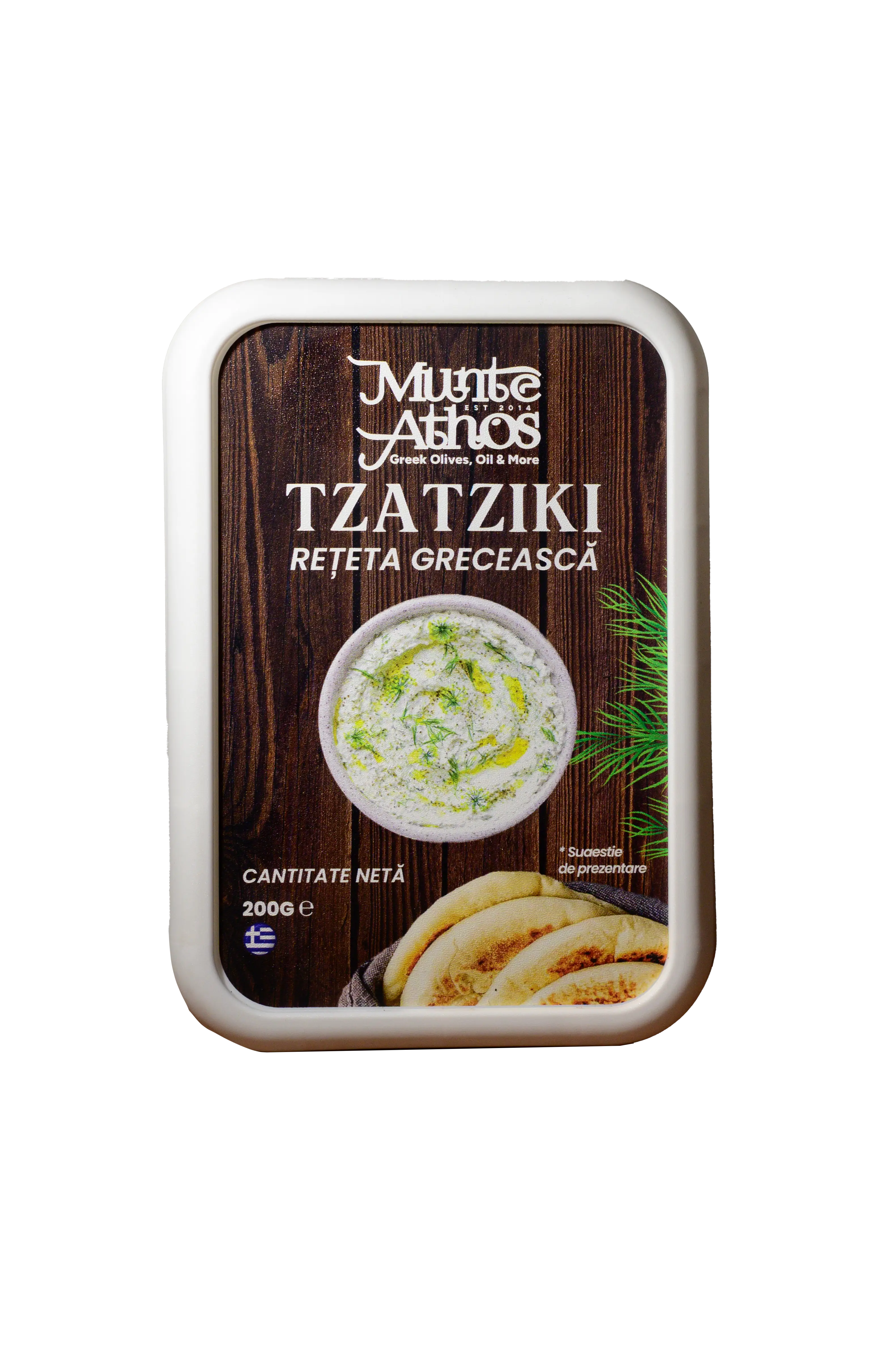 Tzatziki Reteta Greceasca 250 g – Sos Cremos cu Iaurt, Castraveti si Usturoi pentru Gyros, Souvlaki, Aperitive si HoReCa