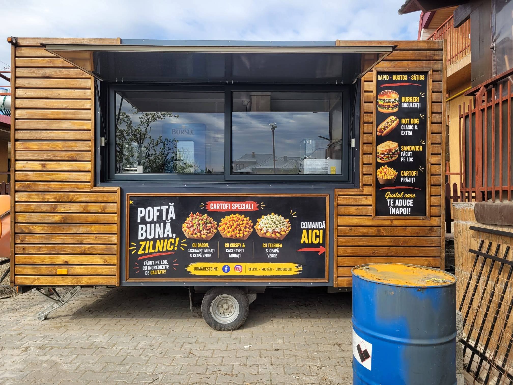 Rulota Comerciala Street Food – Food Truck pentru Fast Food
