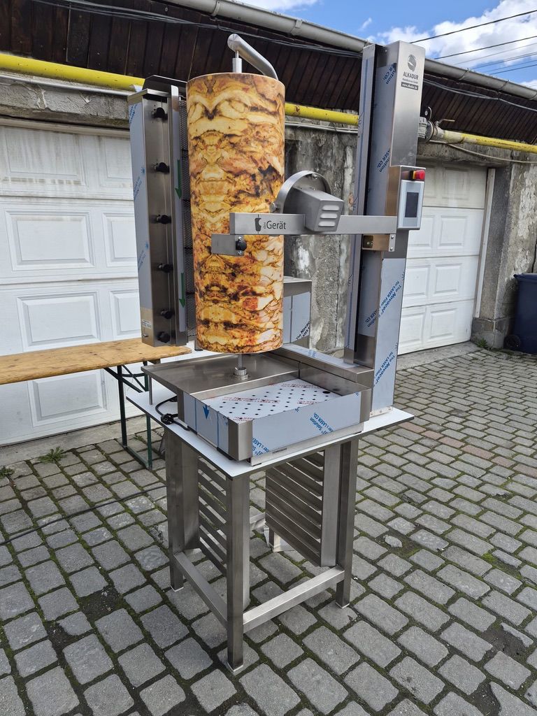 Robot Profesional Shaorma Kebab ALKADUR derGerat cu Taiere Automata - Echipament HoReCa - Imagine 2